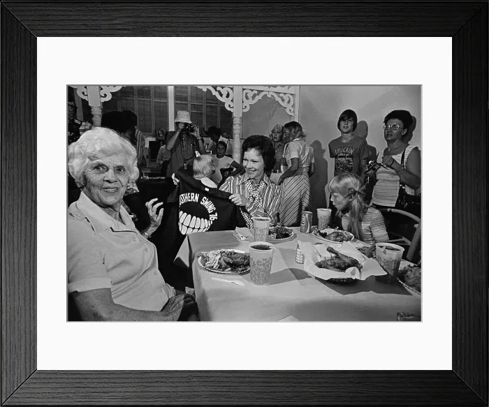 Framed Print : Rosalyn Carter Having Dinner Framed Print : Rosalyn Carter Having Dinner