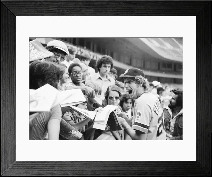 Framed Print : Mark Fidrych Enjoying His Fans Framed Print : Mark Fidrych Enjoying His Fans