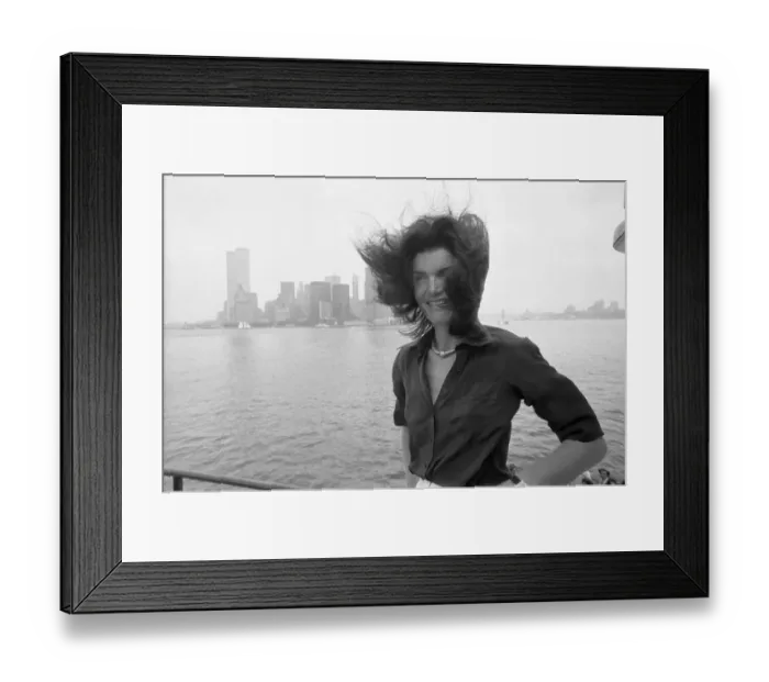 Framed Print : Jacqueline Kennedy Onassis on New York Harbor Framed Print : Jacqueline Kennedy Onassis on New York Harbor