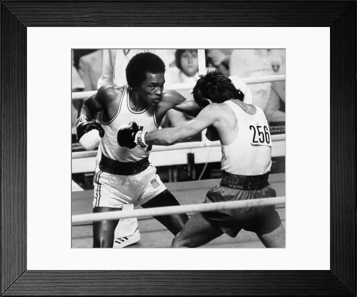 Framed Print : Sugar Ray Leonard Boxing at Olympics Framed Print : Sugar Ray Leonard Boxing at Olympics