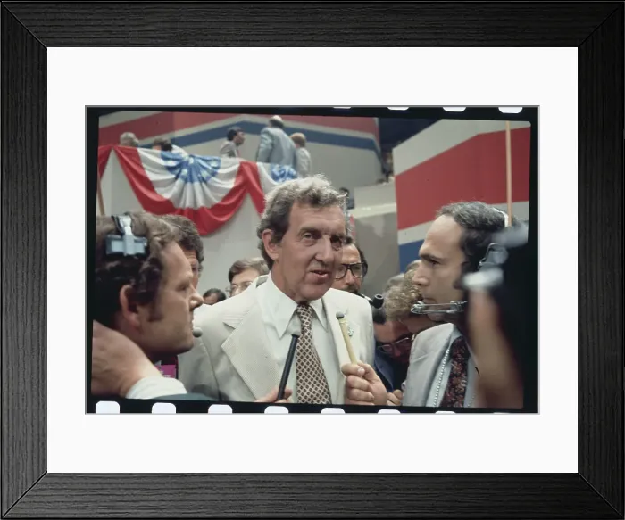 Framed Print : Edmund Muskie Talking to Reporters Framed Print : Edmund Muskie Talking to Reporters