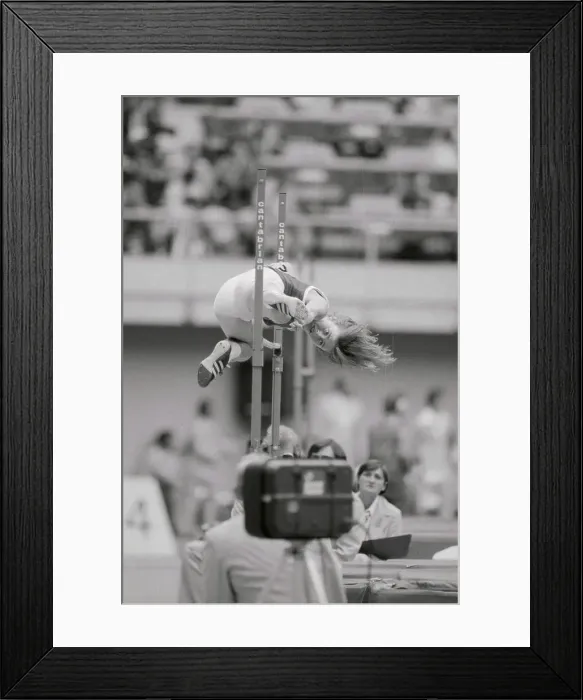 Framed Print : Rosemarie Ackermann Going over High jump Framed Print : Rosemarie Ackermann Going over High jump