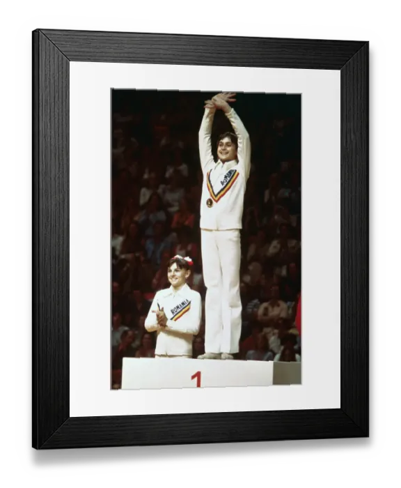 Framed Print : Nadia Comaneci during Olympic Games Framed Print : Nadia Comaneci during Olympic Games