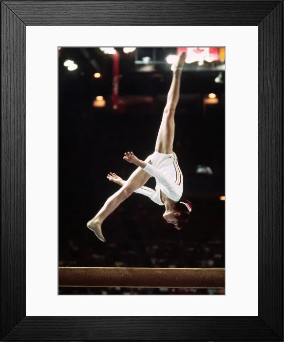 Framed Print : Nadia Comaneci in Olympic Action Framed Print : Nadia Comaneci in Olympic Action