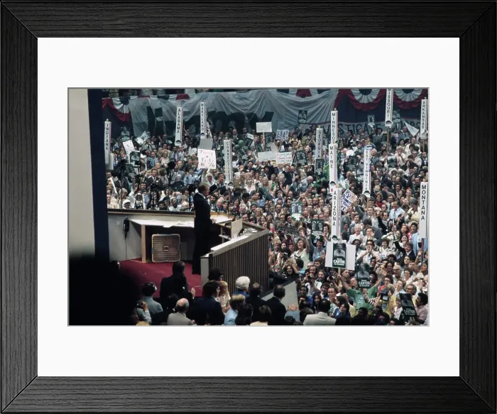 Framed Print : Carter Addressing Convention Framed Print : Carter Addressing Convention