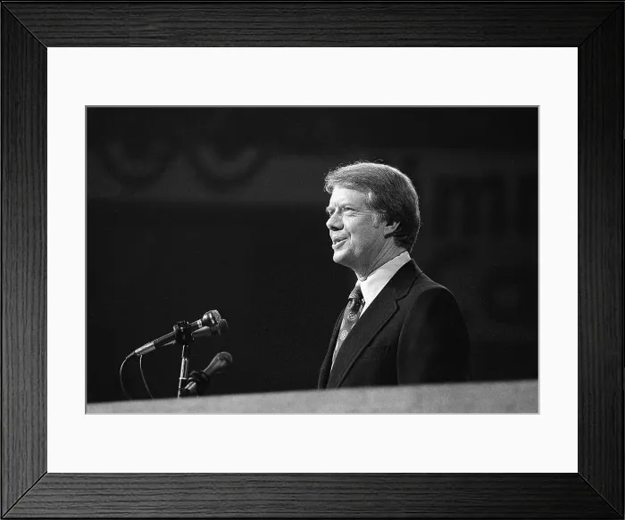 Framed Print : Jimmy Carter Gives Nomination Speech Framed Print : Jimmy Carter Gives Nomination Speech