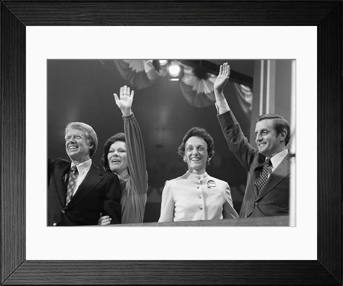 Framed Print : Jimmy Carter and Walter Mondale with Wives Framed Print : Jimmy Carter and Walter Mondale with Wives