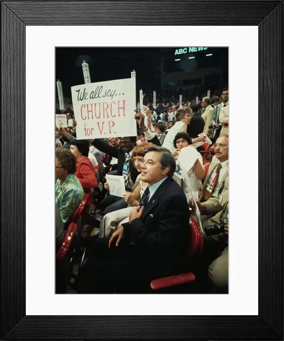 Framed Print : Senator Church At Democratic National Convention Framed Print : Senator Church At Democratic National Convention