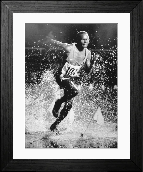 Framed Print : Steeplechaser Running at Montreal Games Framed Print : Steeplechaser Running at Montreal Games