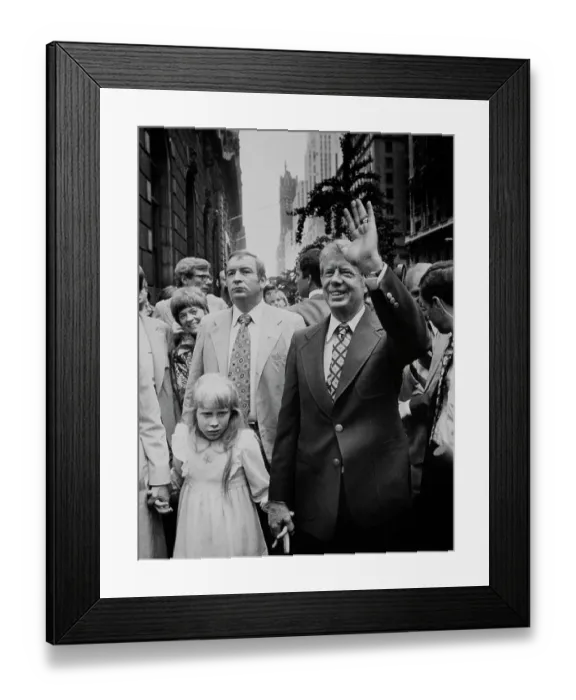 Framed Print : Jimmy Carter And Daughter Amy In New York Framed Print : Jimmy Carter And Daughter Amy In New York