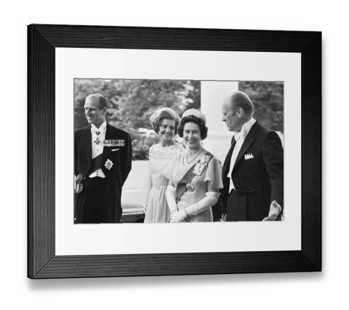 Framed Print : Queen Elizabeth With the Ford's Framed Print : Queen Elizabeth With the Ford's