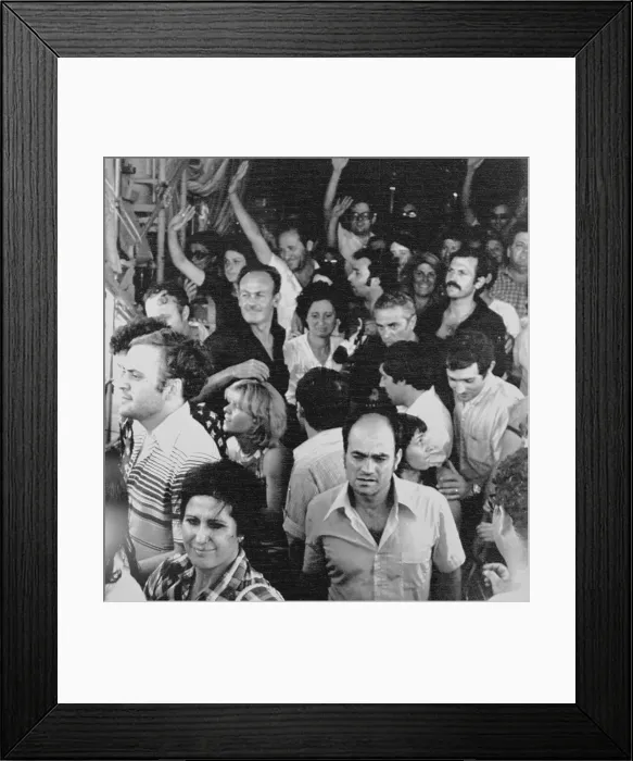 Framed Print : Entebbe Hostages Waving Framed Print : Entebbe Hostages Waving