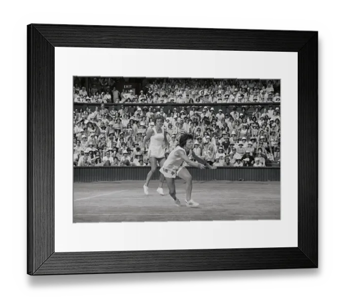 Framed Print : Billie Jean King and Betty Stove in Duo Tennis Action Framed Print : Billie Jean King and Betty Stove in Duo Tennis Action