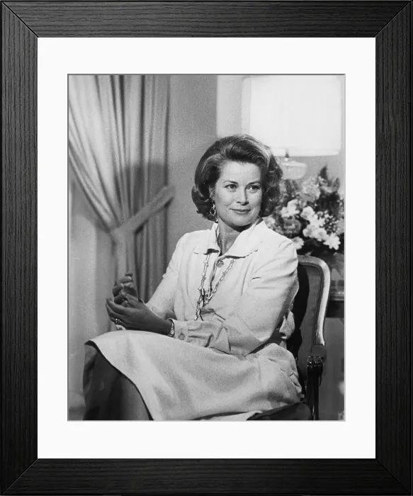 Framed Print : Princess Grace Seated in Chair Framed Print : Princess Grace Seated in Chair
