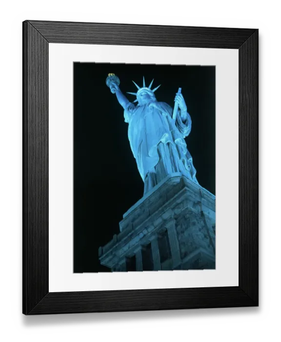 Framed Print : Lit Statue of Liberty Framed Print : Lit Statue of Liberty
