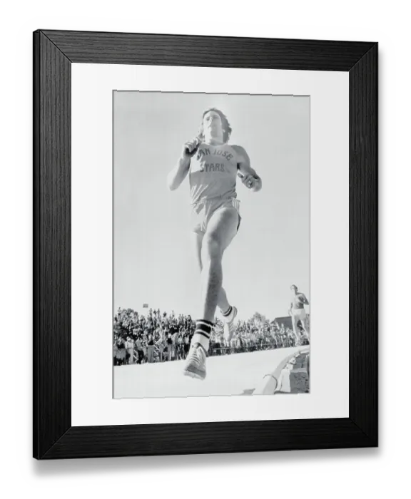 Framed Print : Bruce Jenner Arriving at the Finish Line Framed Print : Bruce Jenner Arriving at the Finish Line