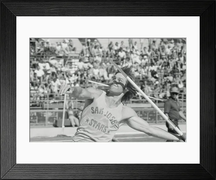 Framed Print : Bruce Jenner During Decathlon Competition Framed Print : Bruce Jenner During Decathlon Competition