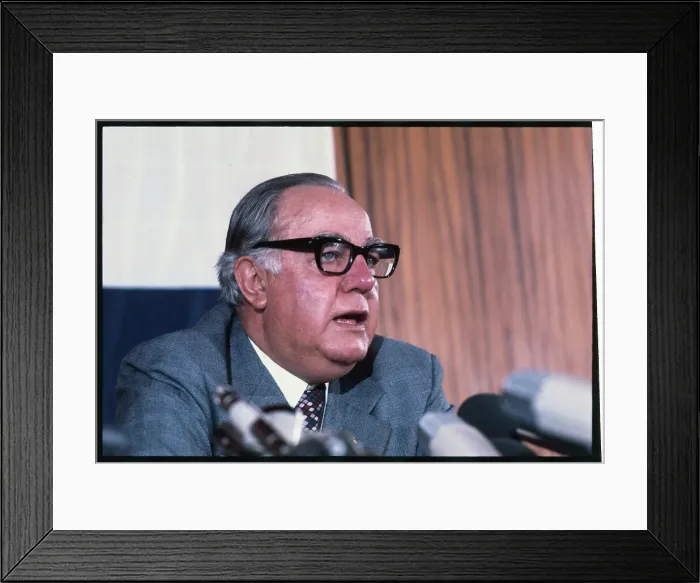 Framed Print : John Vorster at Press Conference Framed Print : John Vorster at Press Conference