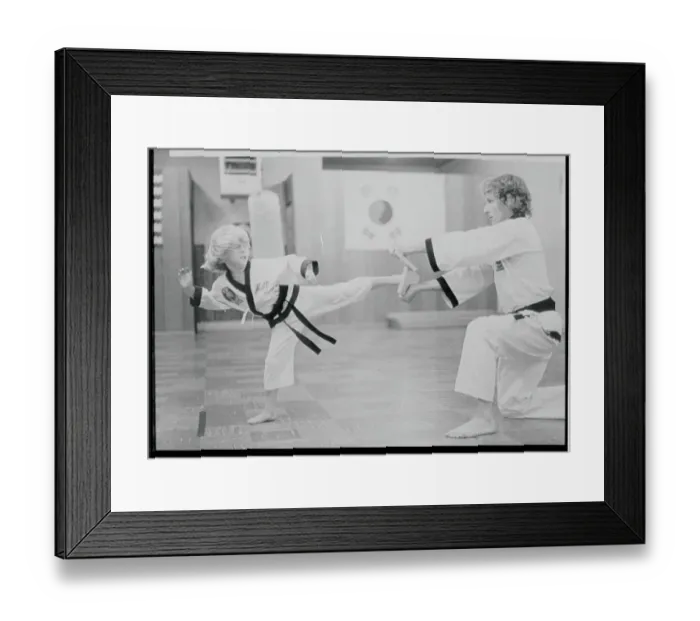 Framed Print : Young Matthew Hodges in Karate Action Framed Print : Young Matthew Hodges in Karate Action
