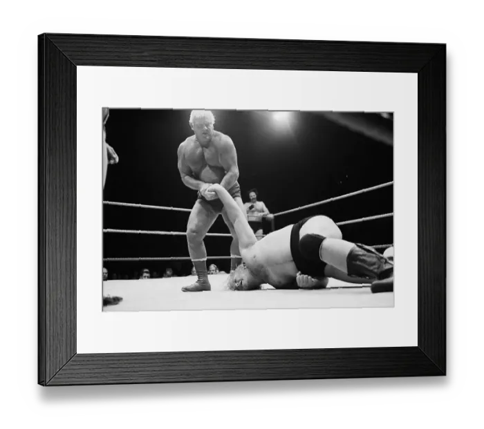 Framed Print : The Crusher Wrestles Bobby Duncum Framed Print : The Crusher Wrestles Bobby Duncum