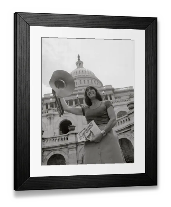 Framed Print : Margo St. James on Capitol Steps Framed Print : Margo St. James on Capitol Steps