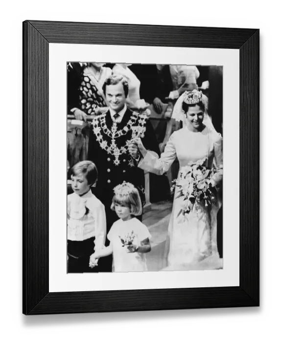 Framed Print : Sweden's King and Queen on Wedding Day Framed Print : Sweden's King and Queen on Wedding Day