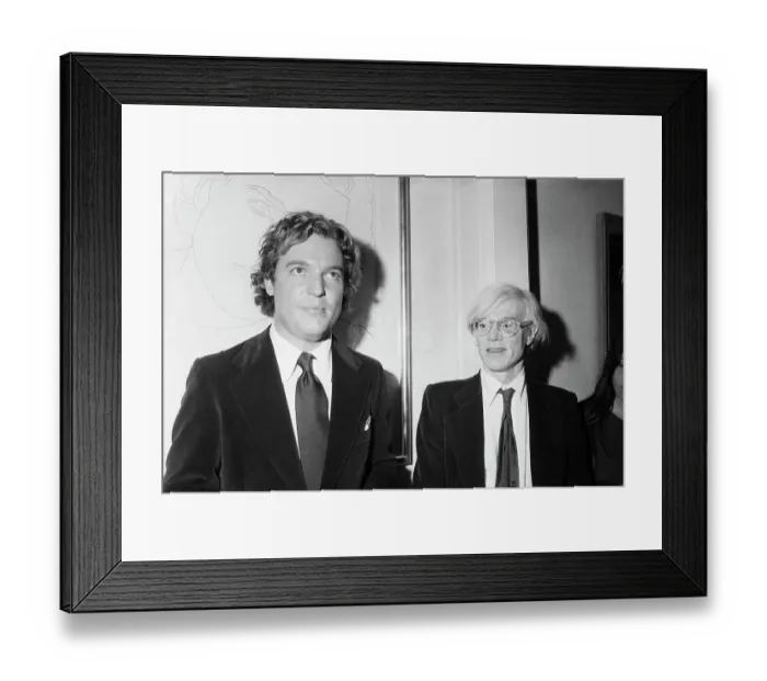 Framed Print : Artists James Wyeth & Warhol Waist Up