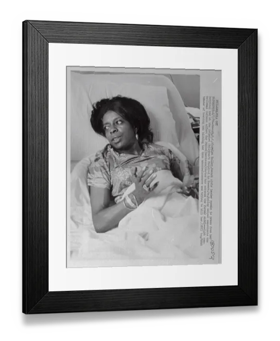 Framed Print : Carolyn Kelley Lying in Hospital Bed Framed Print : Carolyn Kelley Lying in Hospital Bed