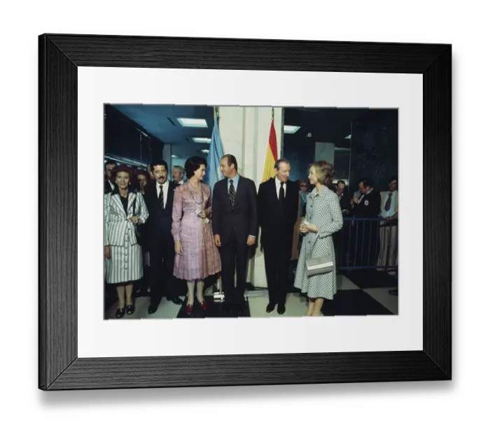 Framed Print : Spanish Royals Meet UN Secretary General Framed Print : Spanish Royals Meet UN Secretary General