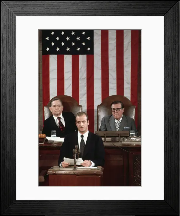 Framed Print : King Juan Carlos Speaking Framed Print : King Juan Carlos Speaking