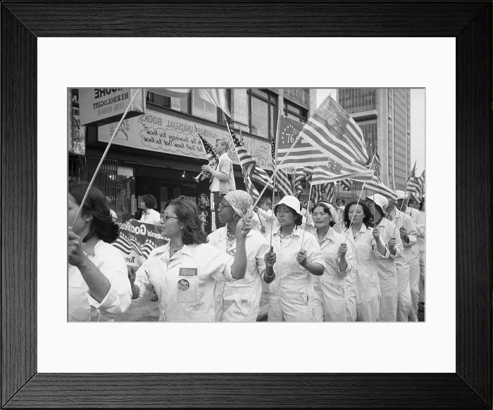 Framed Print : Followers of Sun Myung Moon Framed Print : Followers of Sun Myung Moon