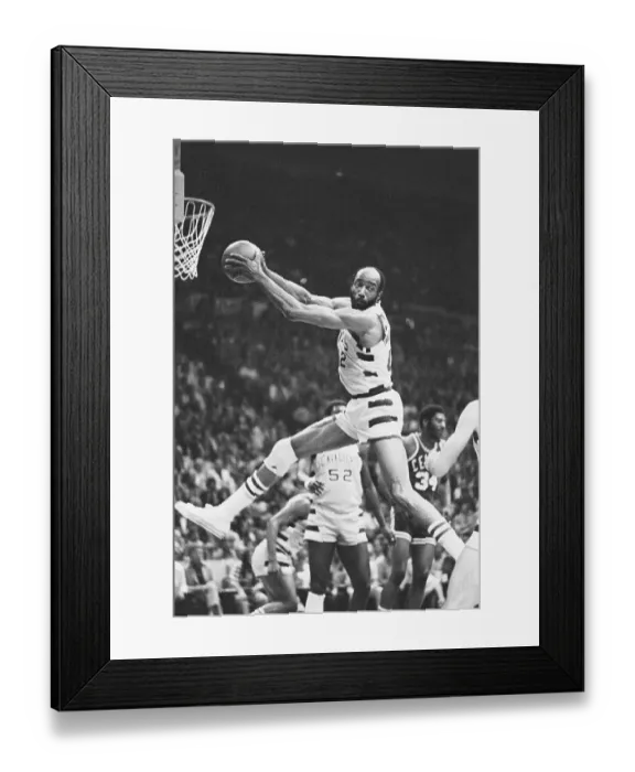 Framed Print : Nate Thurmond Leaping for Rebound Framed Print : Nate Thurmond Leaping for Rebound