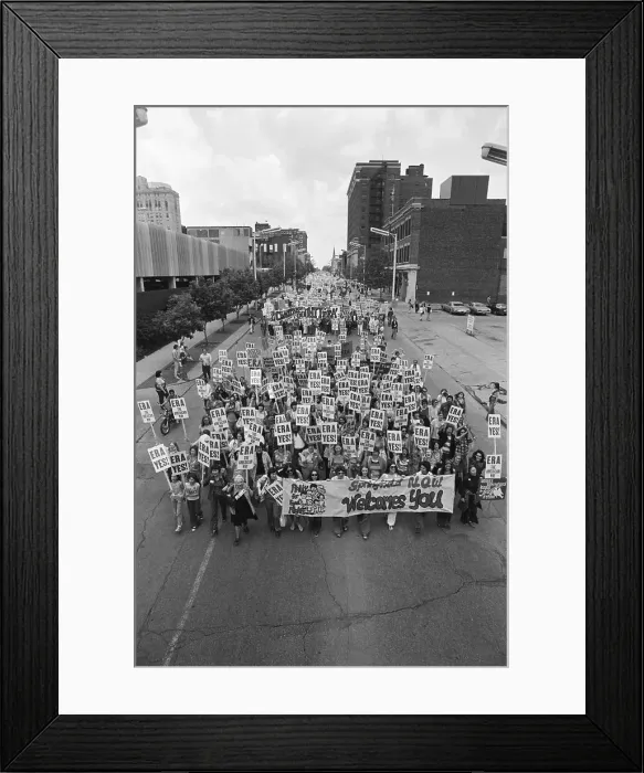 Framed Print : ERA Supporters Marching Framed Print : ERA Supporters Marching