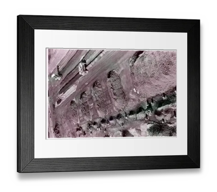 Framed Print : Aerial Of Solid Waste Composting Site Framed Print : Aerial Of Solid Waste Composting Site