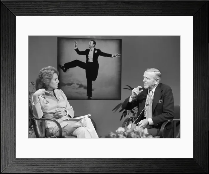 Framed Print : Fred Astaire Talking to Barbara Walters Framed Print : Fred Astaire Talking to Barbara Walters