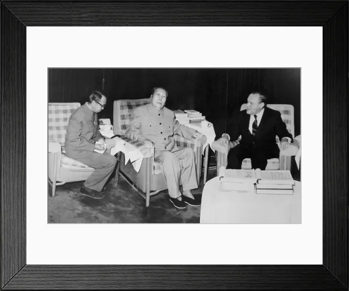 Framed Print : Mao-Tse-Tung with NZ Premier Muldoon