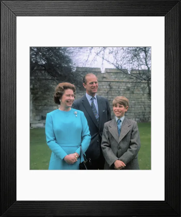 Framed Print : Queen Elizabeth with Husband and Prince Edward Framed Print : Queen Elizabeth with Husband and Prince Edward