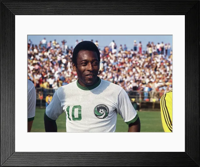 Framed Print : Soccer Favorite Pele Posing Framed Print : Soccer Favorite Pele Posing