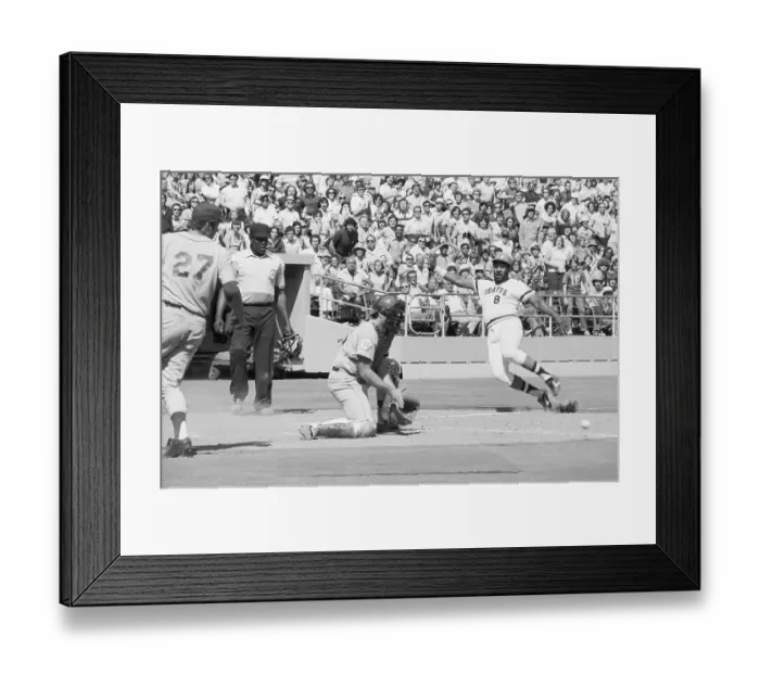 Framed Print : Stargell Starts To Slide Into Home Framed Print : Stargell Starts To Slide Into Home