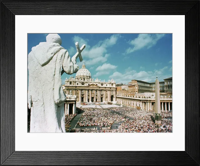 Framed Print : Statue Overlooking St. Peters Square Framed Print : Statue Overlooking St. Peters Square