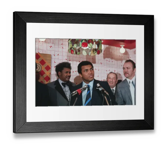 Framed Print : Champion Boxer Muhammad Ali and Officials at Press Conference Framed Print : Champion Boxer Muhammad Ali and Officials at Press Conference