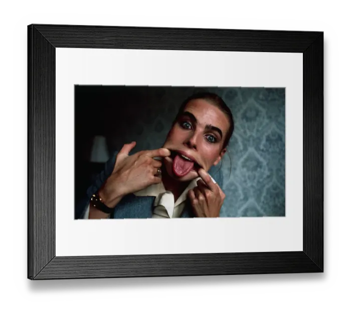 Framed Print : Margaux Hemingway Making a Face Framed Print : Margaux Hemingway Making a Face