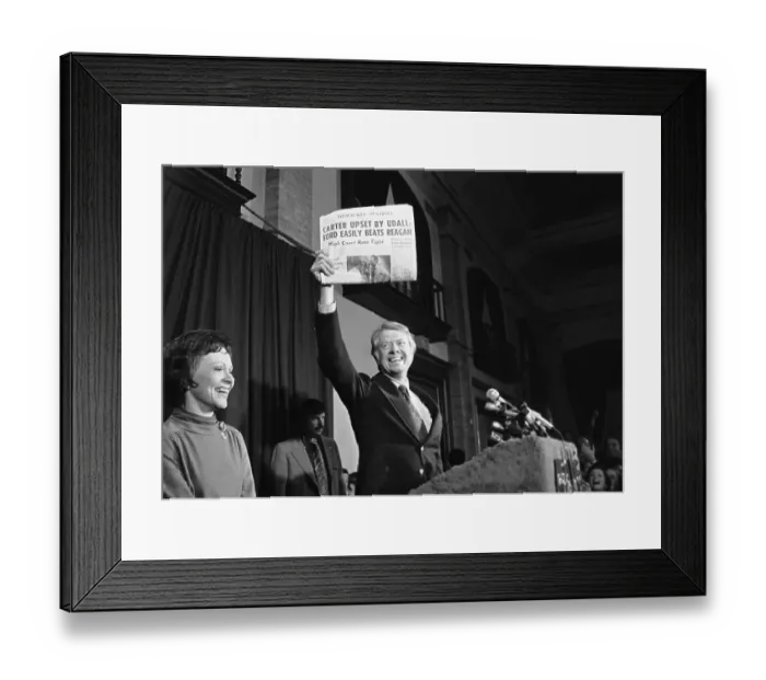 Framed Print : Carter Holds an Incorrect Newspaper Early Edition Framed Print : Carter Holds an Incorrect Newspaper Early Edition