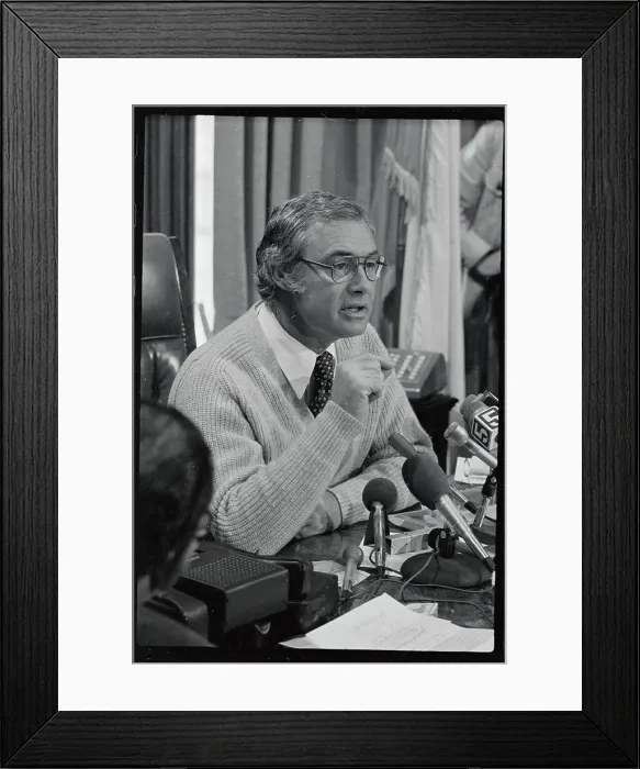 Framed Print : George Moscone at His Desk Framed Print : George Moscone at His Desk