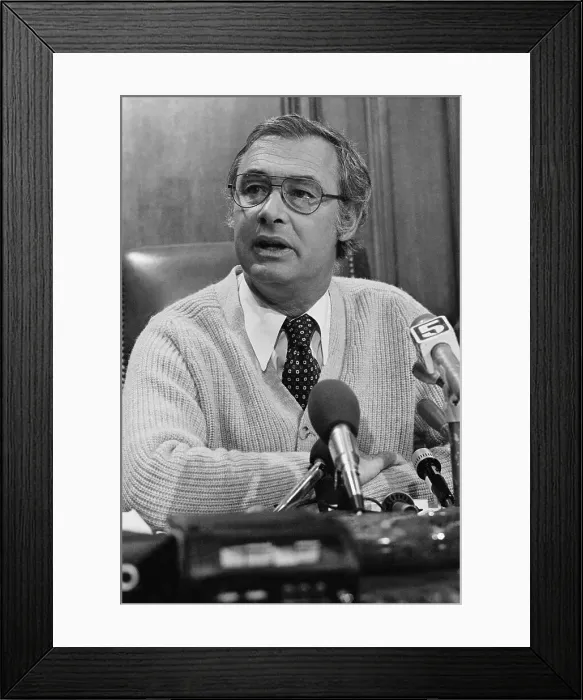 Framed Print : George Moscone at His Desk Framed Print : George Moscone at His Desk