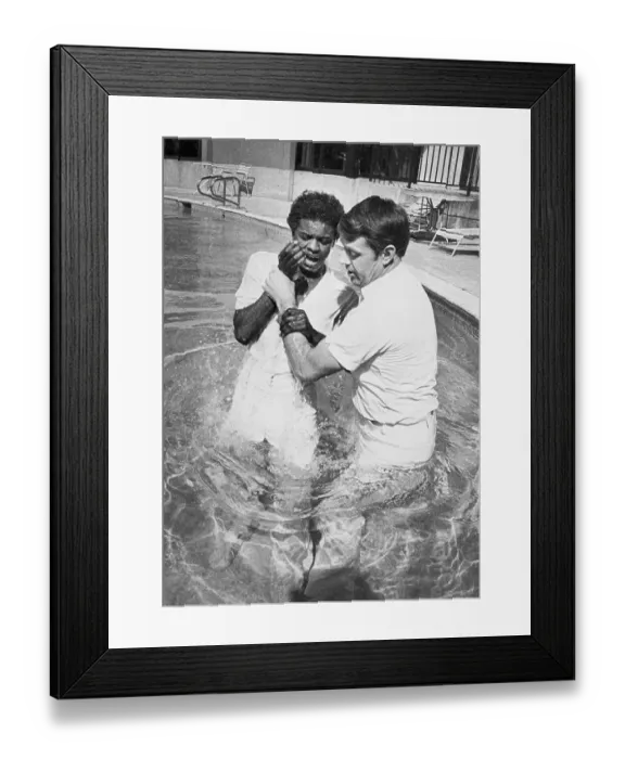 Framed Print : Larry Lester Being Baptized Framed Print : Larry Lester Being Baptized