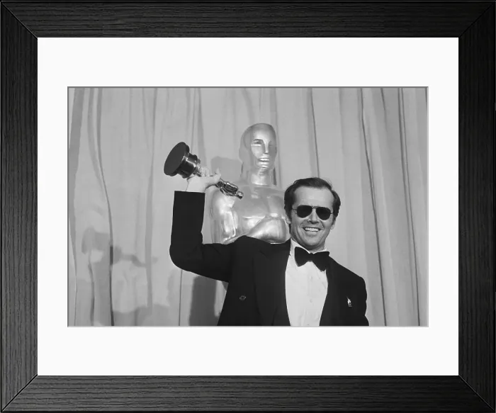 Framed Print : Jack Nicholson Holding Academy Award Framed Print : Jack Nicholson Holding Academy Award