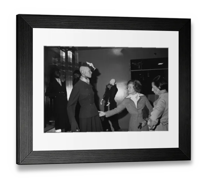 Framed Print : Betty Ford Inspects Costume Framed Print : Betty Ford Inspects Costume