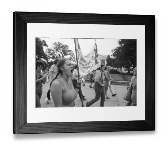 Framed Print : Woman Calling for the Equal Rights Amendment Framed Print : Woman Calling for the Equal Rights Amendment