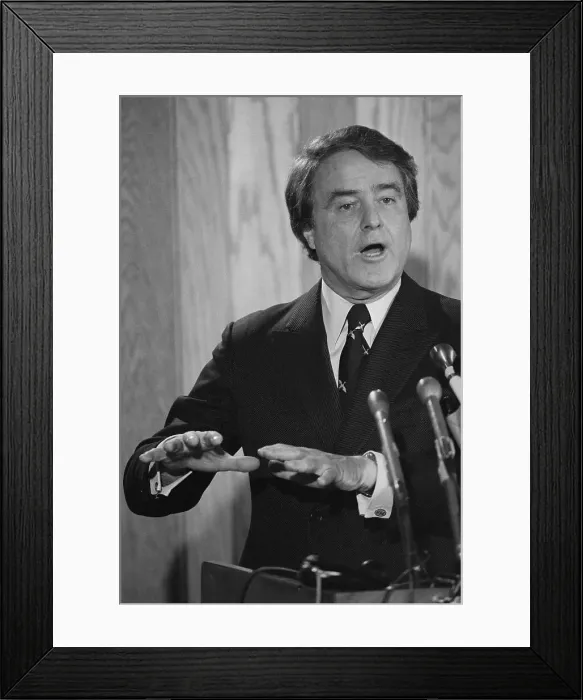 Framed Print : Sargent Shriver Gesturing with His Hands Framed Print : Sargent Shriver Gesturing with His Hands